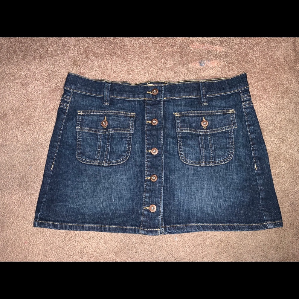 Denim low waist skirt